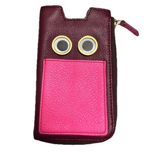 Y2K NWT Fossil Pink Rose Leather Phone Case Wallet CHIC